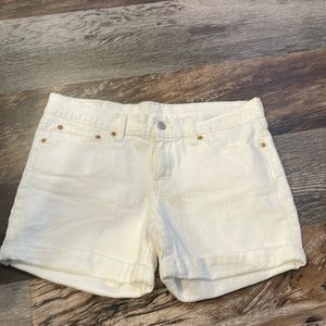 Women's White Denim Shorts
